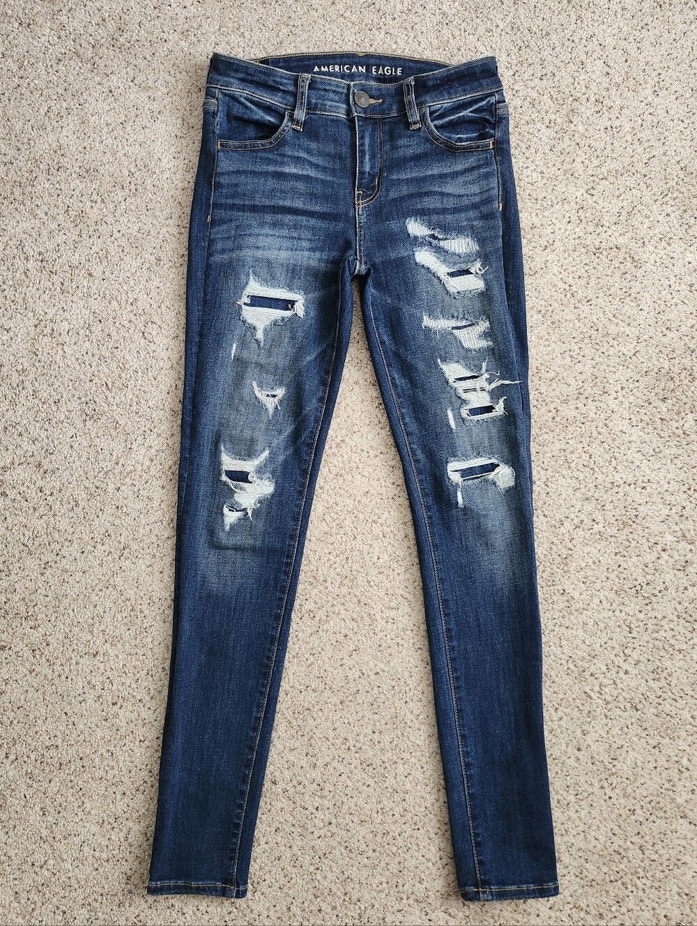 Distressed Jeggings Jeans